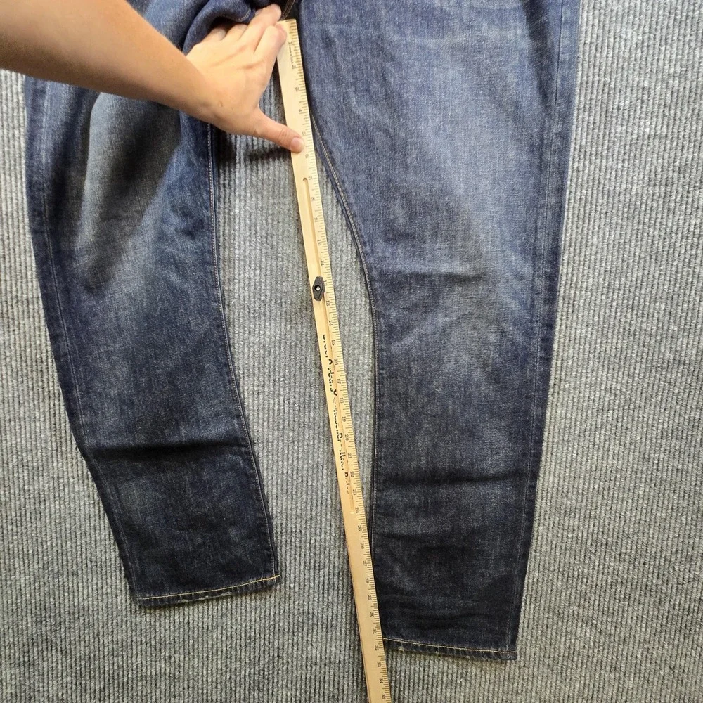 Polo Ralph Lauren Jeans Mens 38x32 Varick Blue Slim Straight Dark Wash Denim